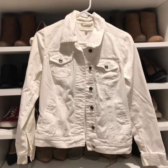 jones new york white denim jacket